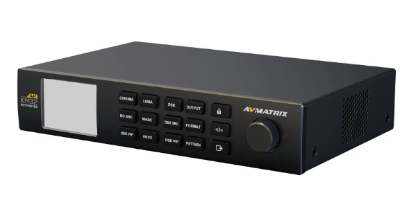 KM32‑4K – מיקסר לחיתוך רקע (Chroma Key) מקצועי ברזולוציית 4K מבית AV‑MATRIX 